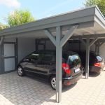 Carport-Reihenanlage-Holzblende