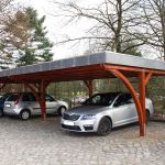 Reihencarport-Schindelblende-Echtschiefer-Holz