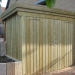 Schuppen passend eingebaut Kiefer druckimprägniert