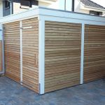 Kellerersatzraum mit Rhombusprofil, weißen Pfosten und Blenden