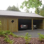 Satteldachcarport-Reihenanlage-Spitzdach-Kiefer