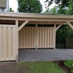 Carport mit Holzblende, senkrechte Kammer - Seitenwand