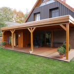 Holzterasse-Holzblende-Unterstand