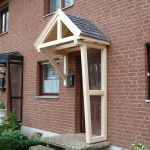 Spitzdach Vordach mit Seitenwand